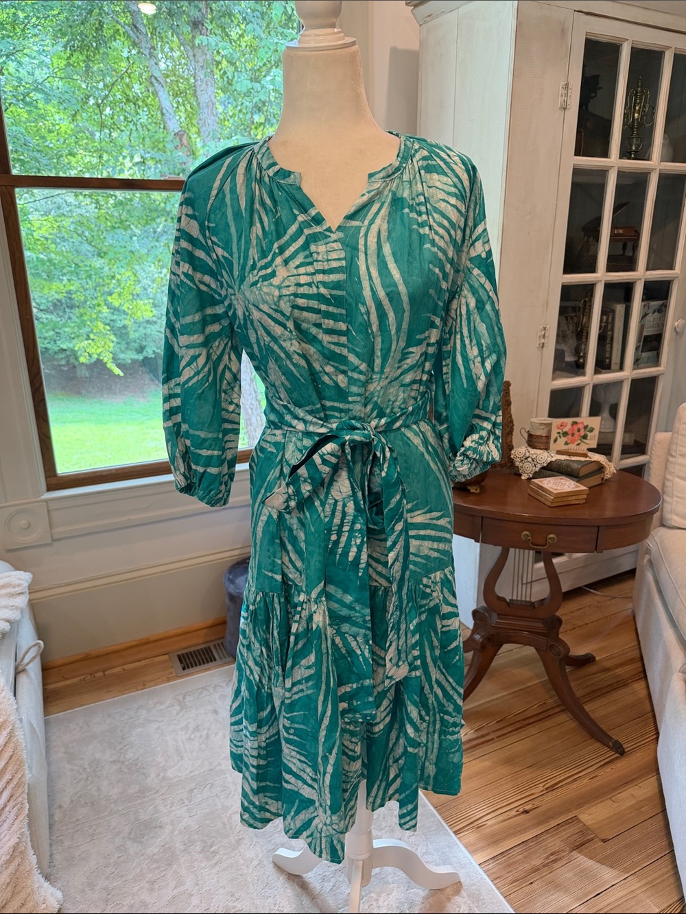 Pico Shirtdress from the brand Suakoko Betty. Green & White!!